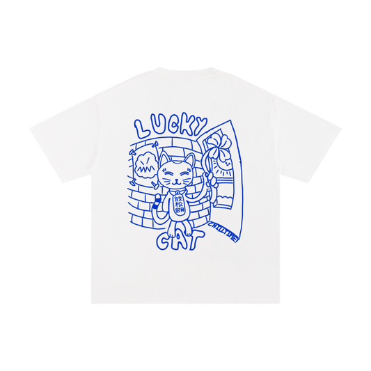 Lucky Cat Tee - Blue