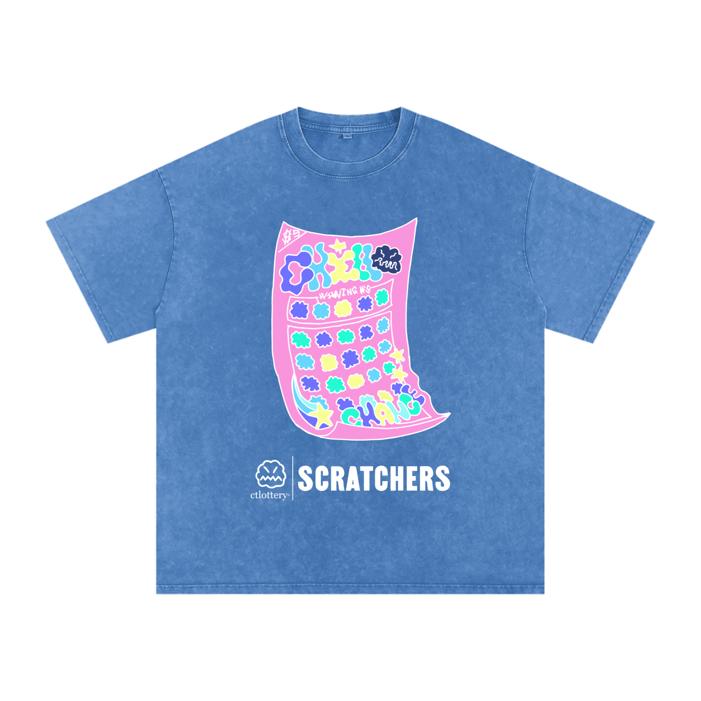 scratcher tee - blue